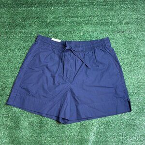 Banana Republic High Rise Elastic Waist Drawstring Navy Blue Shorts Size M NEW